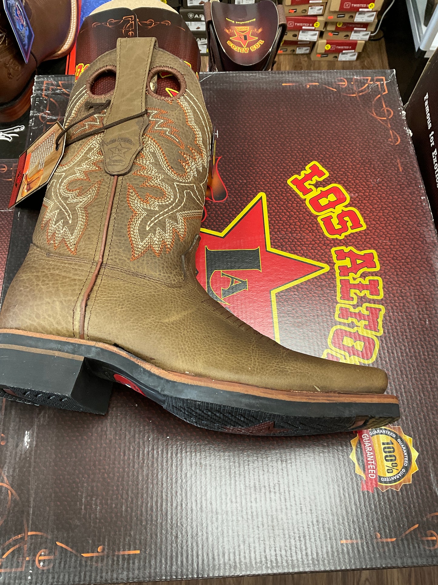 Los Altos Boots rodeo square toe, Rage honey
