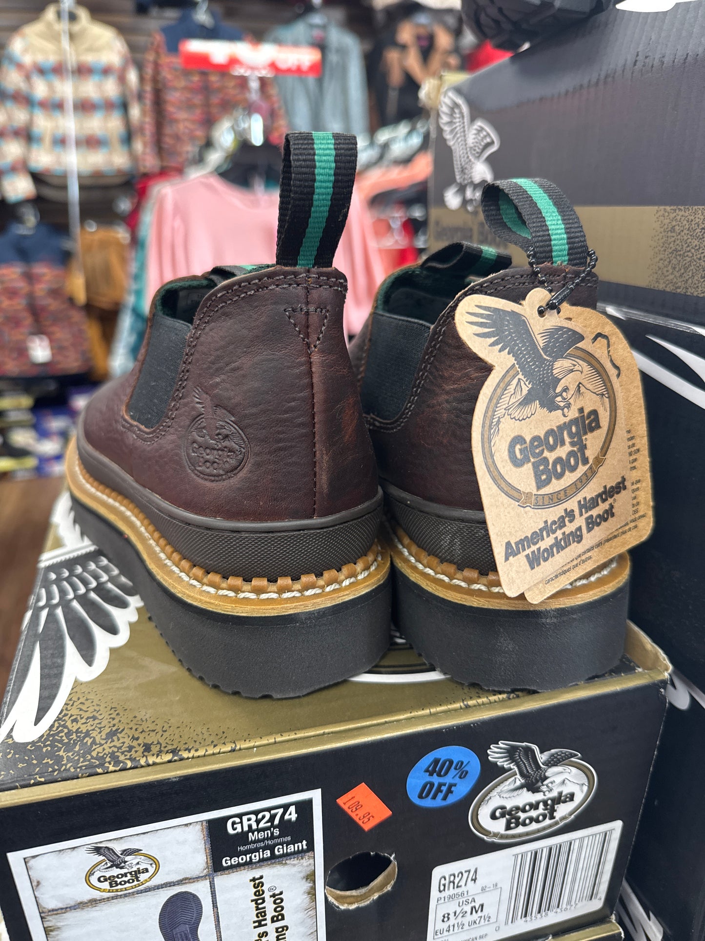GEORGIA GIANT WEDGE ROMEO WORK STEEL TOE SHOE