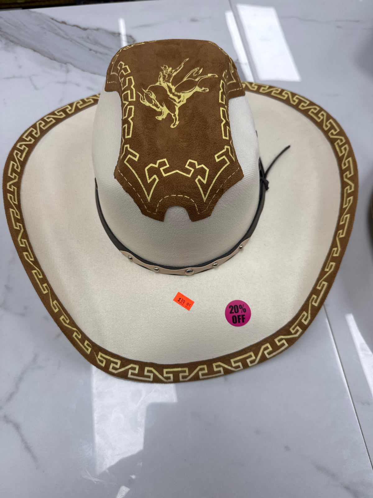 Medium Mandalis Men’s Western Cowboy Hat. Men’s White Cowboy Hat. Men’s Rodeo Cowboy Hat. Sombrero Vaquero De Hombre. Sombrero De Caballero. Sombrero Blanco