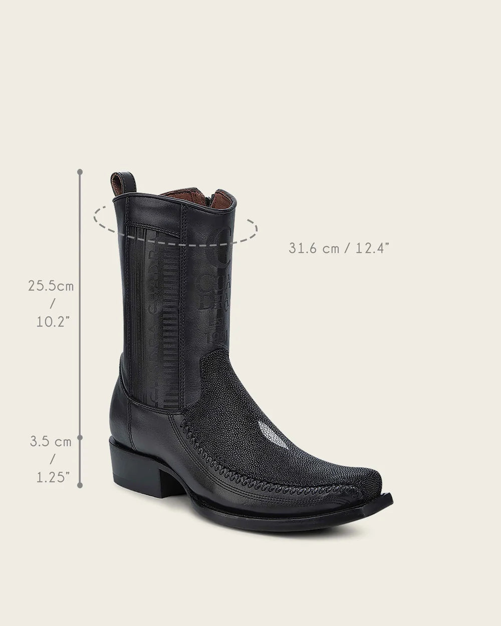 Cuadra Men's Stingray Cowboy Boots – Black