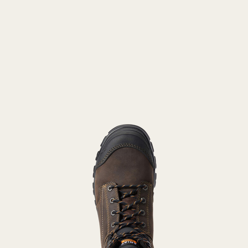Ariat Treadfast 6-inch Waterproof Steel Toe Work Boot toe detail