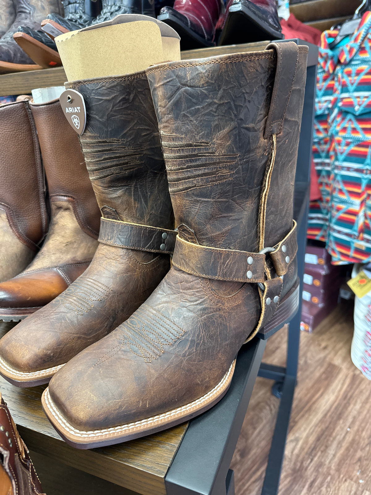 Men's Harness Patriot Ultra Motorcycle Boots - Bar Top Brown