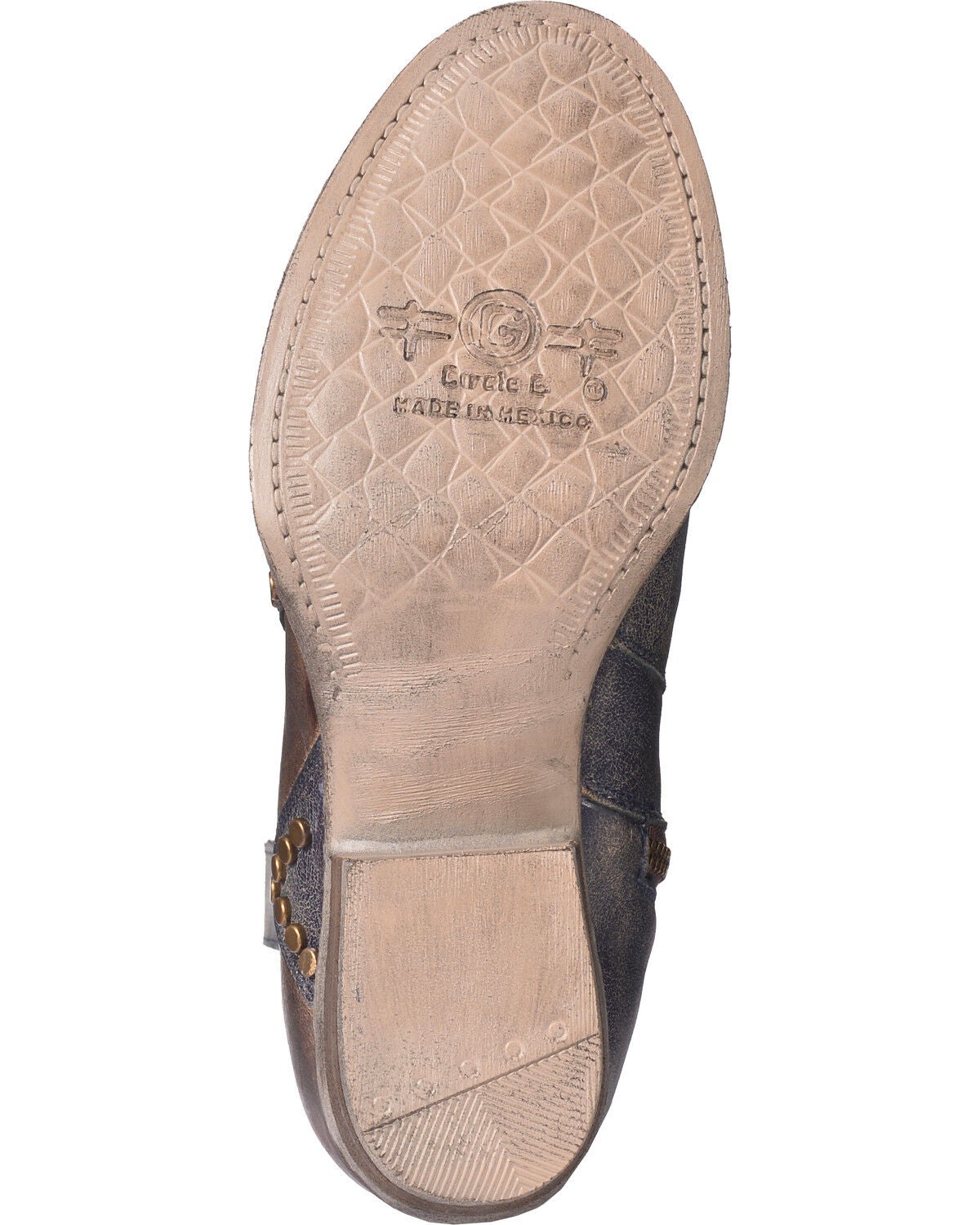 CIRCLE G WOMEN'S STUDDED STAR INLAY BOOTIES - ROUND TOE