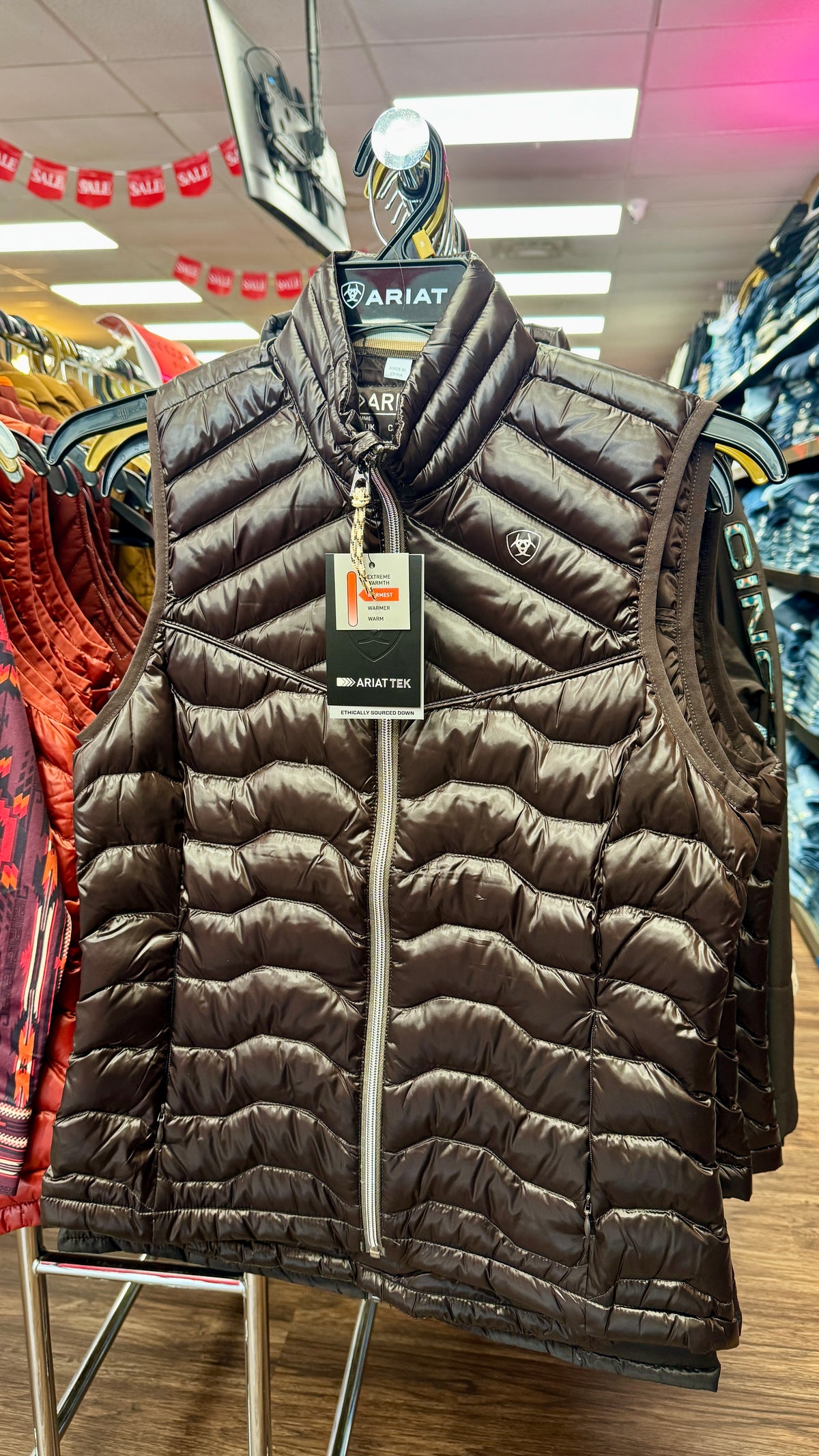 Women Ariat Brown Vest