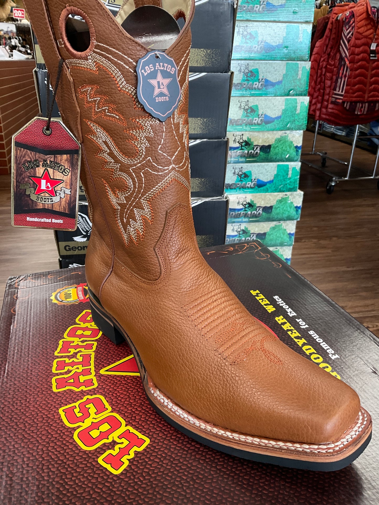 Los Altos Boots Grisly Honey rubber sole