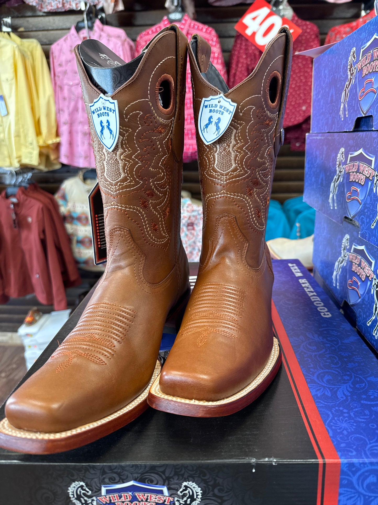 Wild West Boots Rodeo Square toe