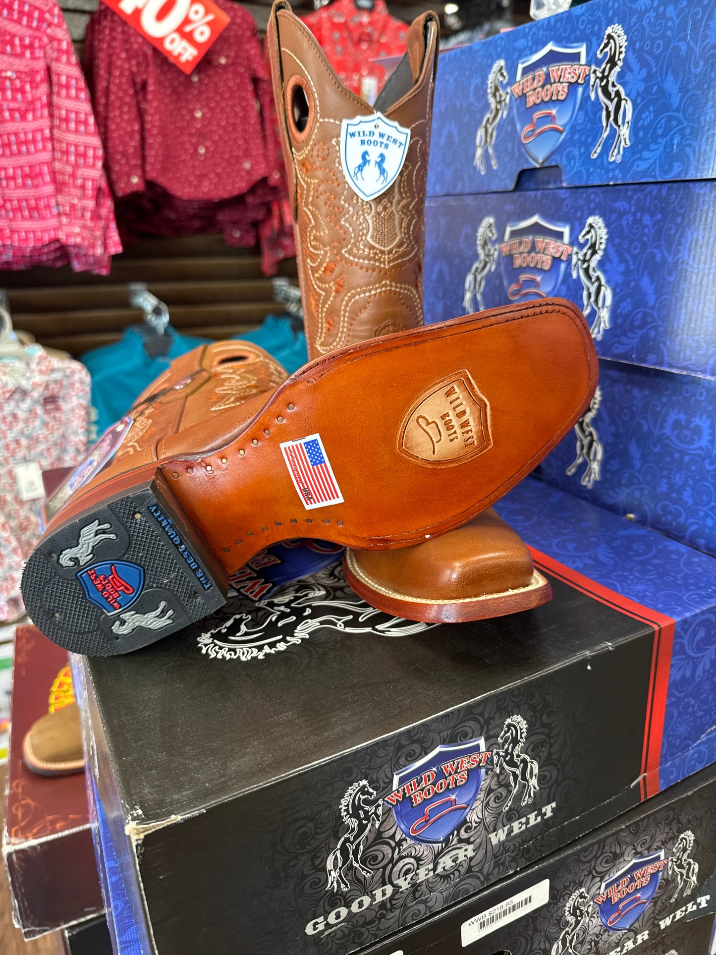 Wild West Boots Rodeo Square toe