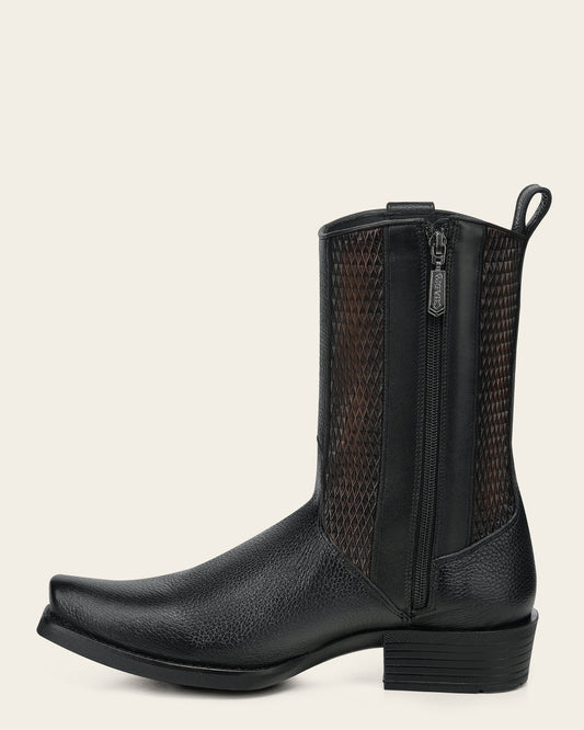 Cuadra Men's Urban Boots – Italian Deer & Bovine Leather – Black