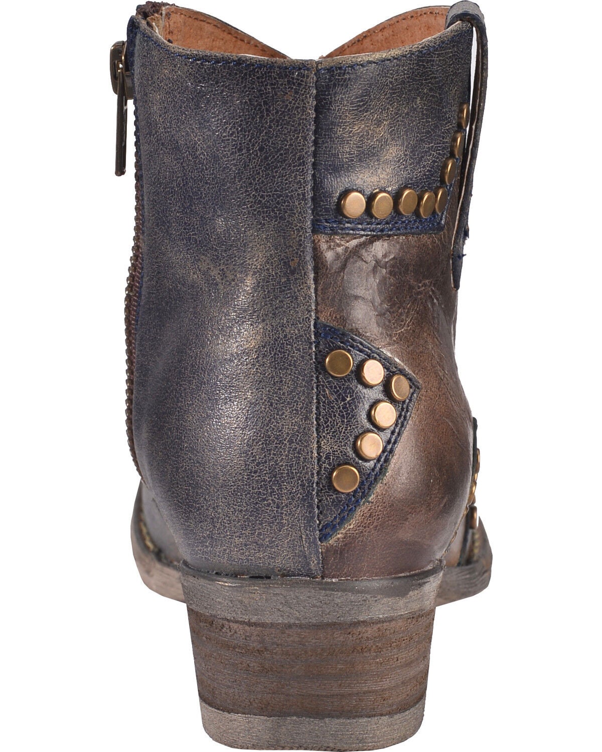 CIRCLE G WOMEN'S STUDDED STAR INLAY BOOTIES - ROUND TOE