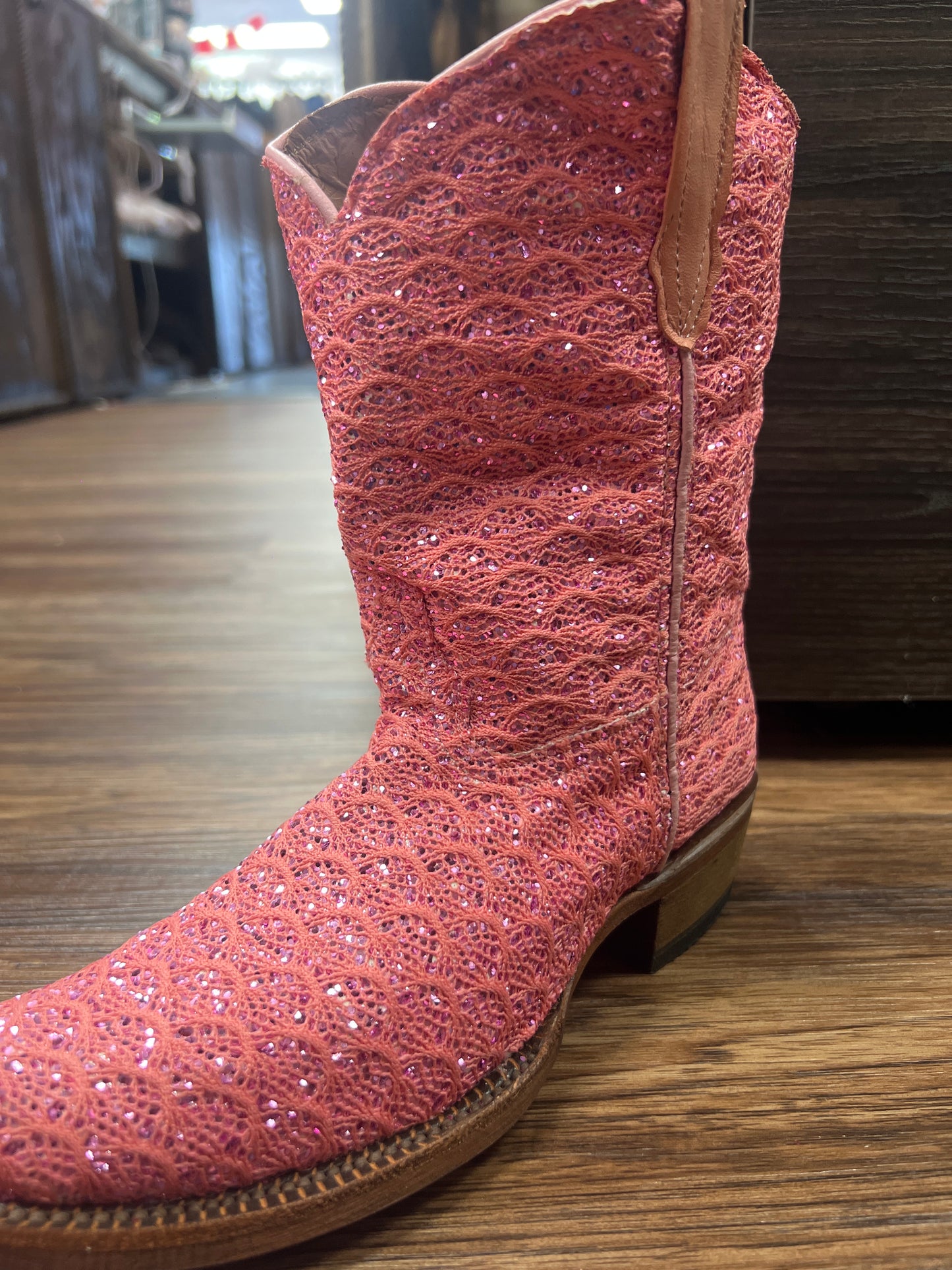 Tanner mark Kids pink glitter boot