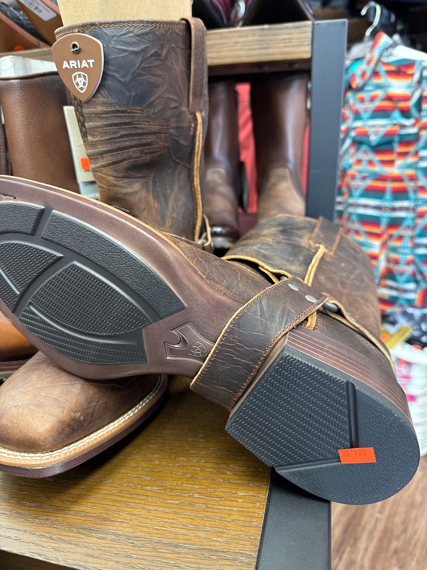 Men's Harness Patriot Ultra Motorcycle Boots - Bar Top Brown