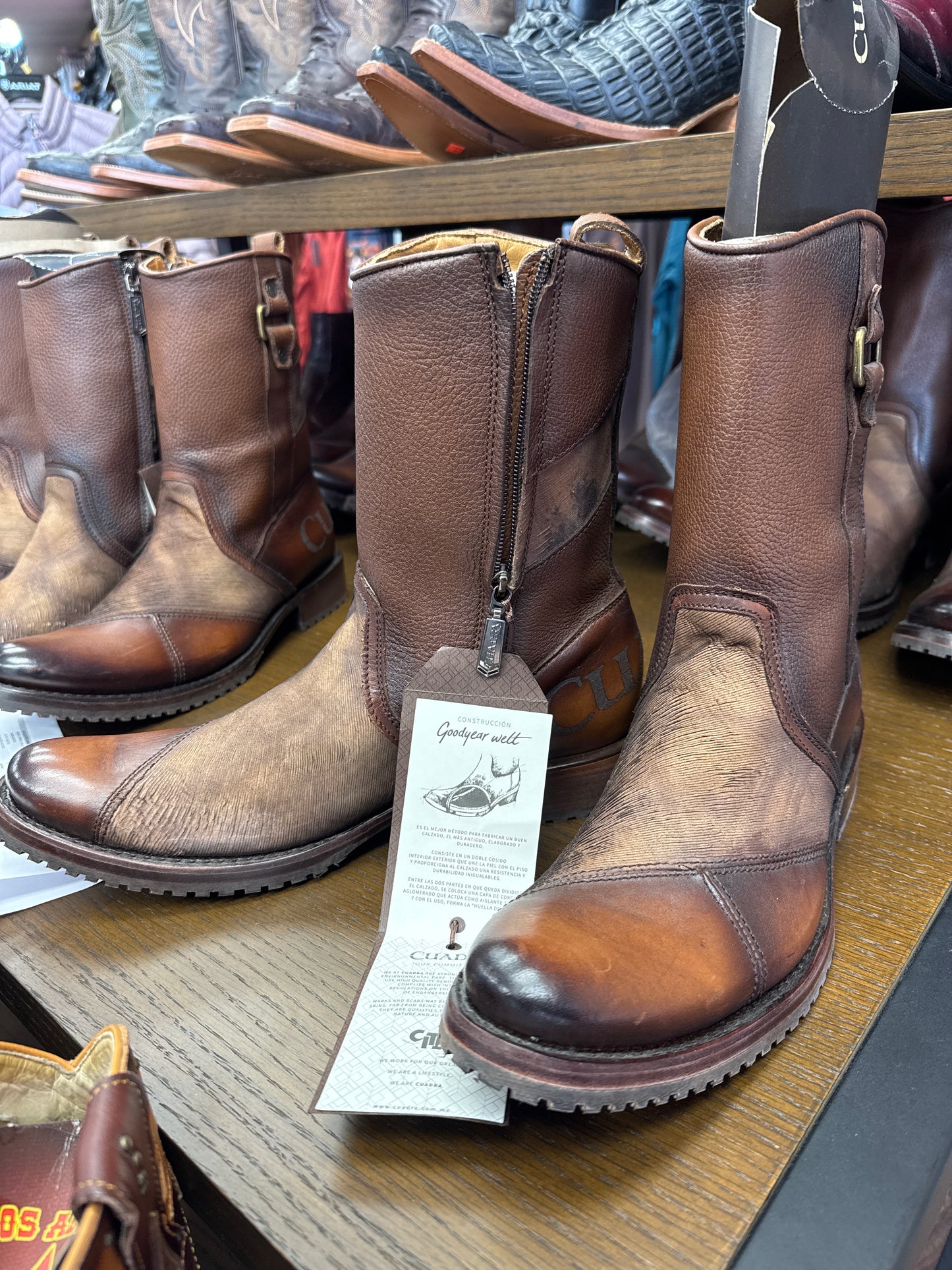 Cuadra premium bovine exotic boots. Dress boots, zipper
