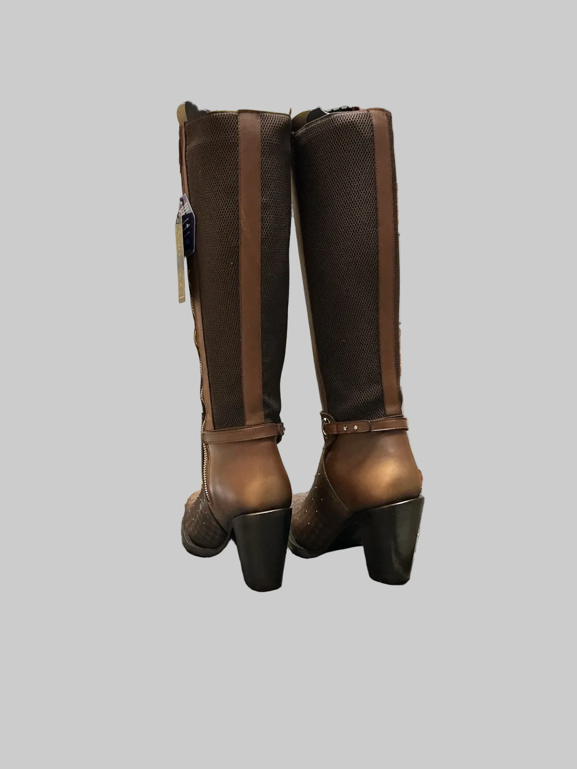 Cuadra Women's Honey Boots with Zipper, Studs, Laser Details & Elastic – CC369