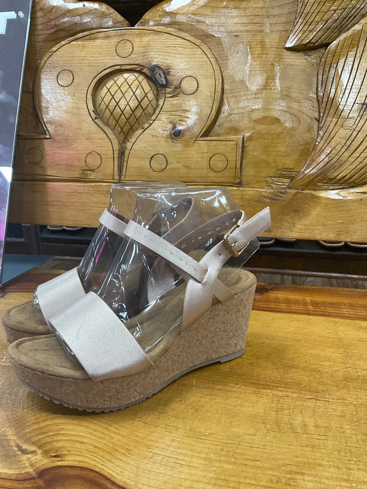 Flat rose gold high heel