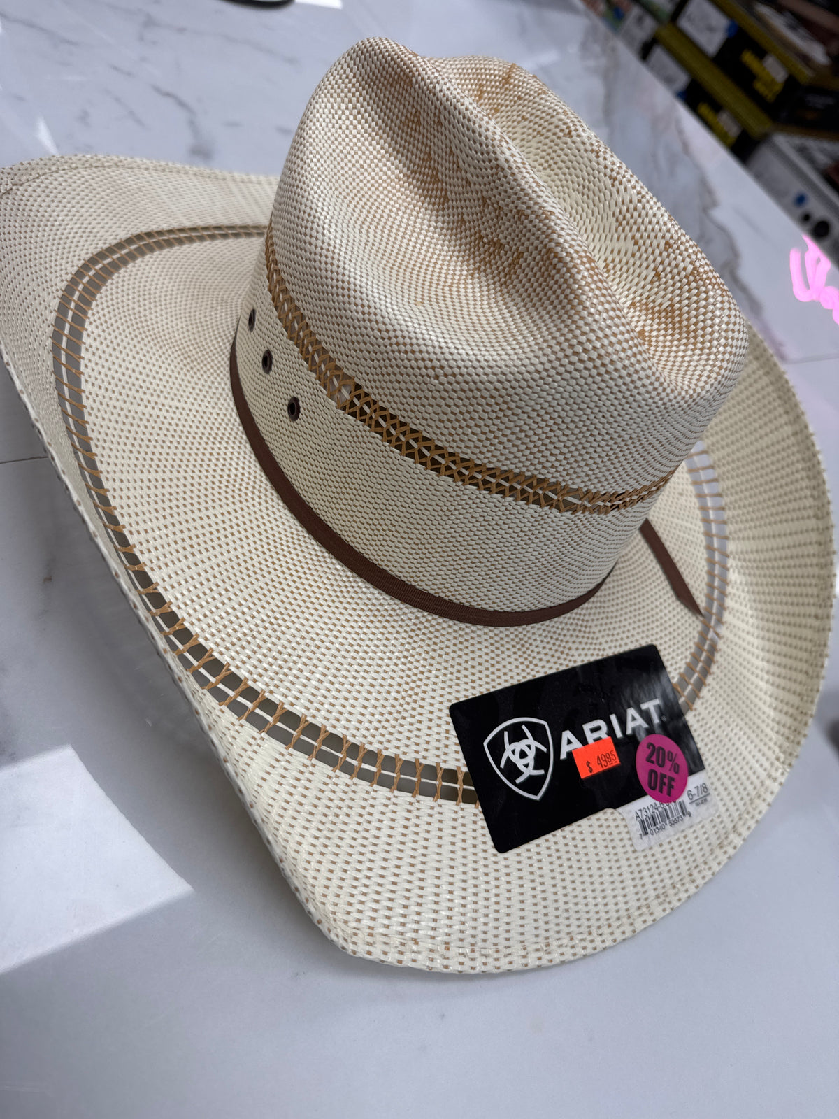 Ariat Bangora Double S Hat Straw Cowboy Hat
