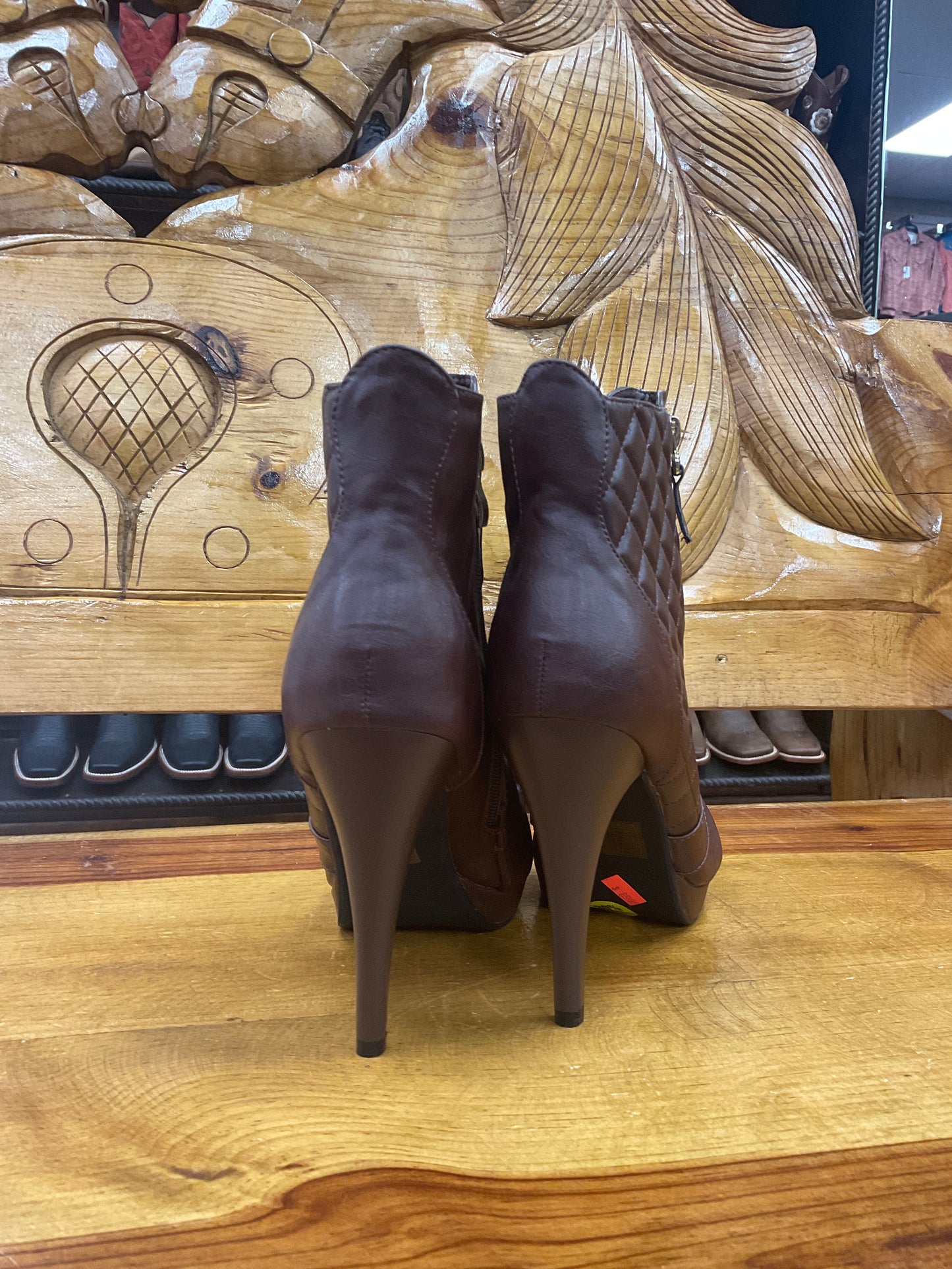 Brown stiletto boot