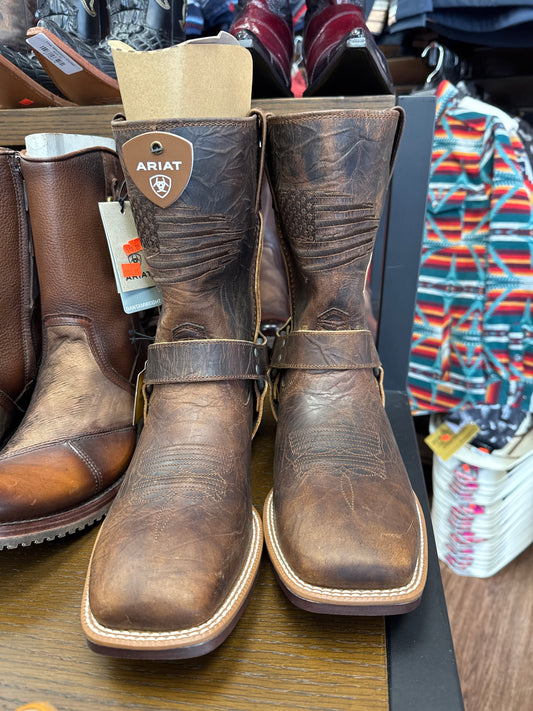 Men's Harness Patriot Ultra Motorcycle Boots - Bar Top Brown