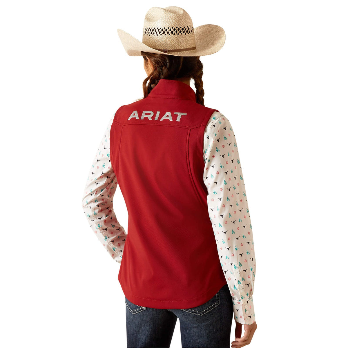 ARIAT WOMEN'S SUN-DRIED TOMATO NEW TEAM SOFTSHELL VEST