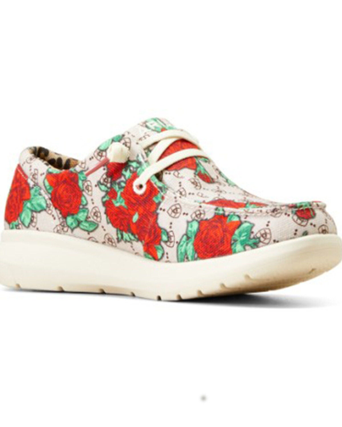 ARIAT WOMEN'S HILO ROSE LOGO PRINT CASUAL SHOES - MOC TOE