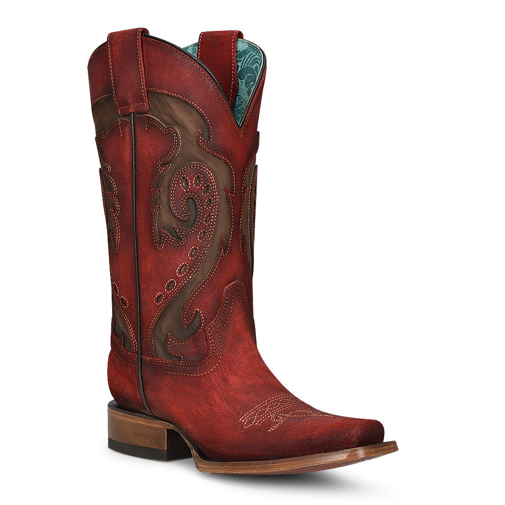 CORRAL
Red Cowgirl Boots Square Toe