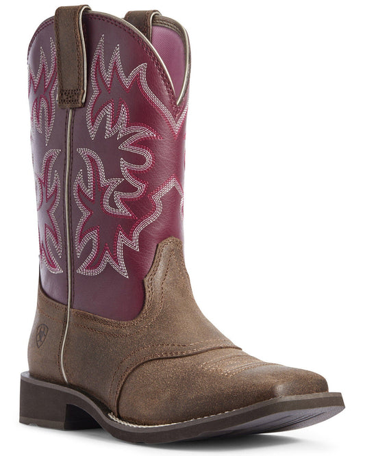 ARIAT WOMEN'S DELILAH WESTERN PERFORMANCE BOOTS - BROAD SQUARE TOE