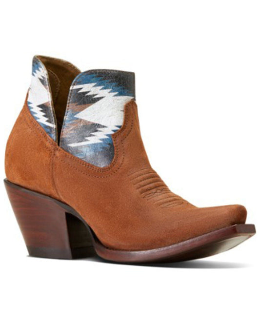 ARIAT WOMEN'S CHIMAYO ROUGHOUT BOOTIES - SNIP TOE