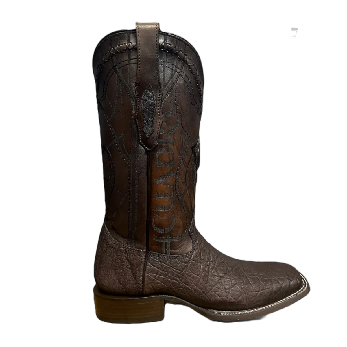 Cuadra Men’s Square-Toe Western Boots – Elephant Leather – Brown