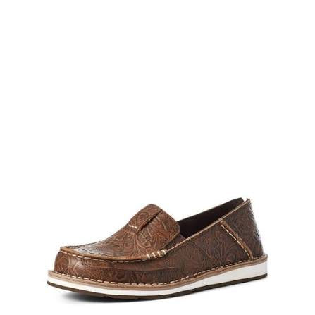 Womens cruiser brown floral emboss