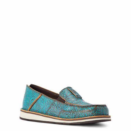 Women’s brushed turq floral emboss cruiser