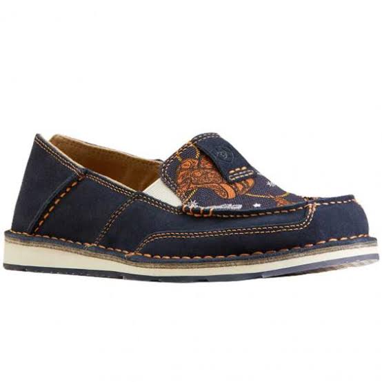 women’s navy blue saddle up print cruiser