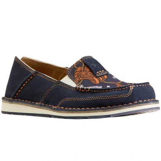 women’s navy blue saddle up print cruiser