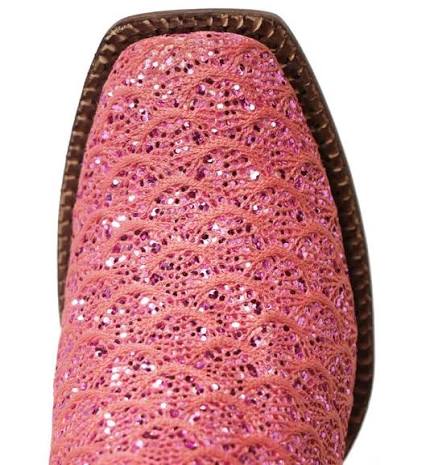 Tanner mark Kids pink glitter boot