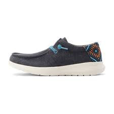 Mens charcoal blue Aztec hilo