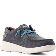 Mens charcoal blue Aztec hilo