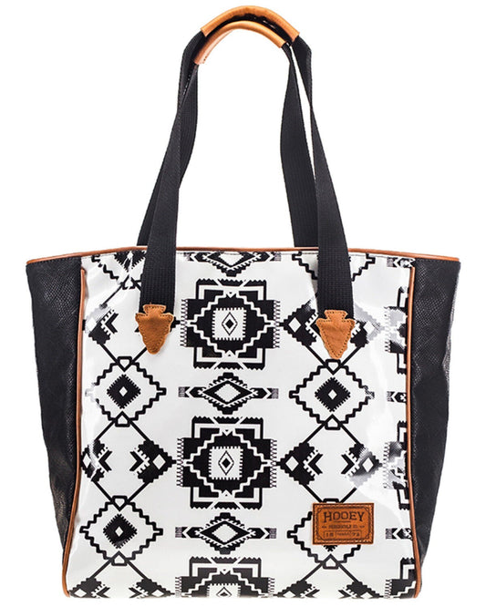 “ White River” white/black Aztec pattern, classic tote