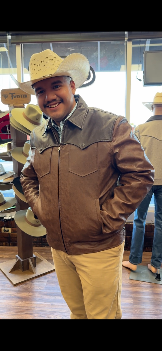 Cripple Creek Ranchwear Two-Tone Leather Jacket