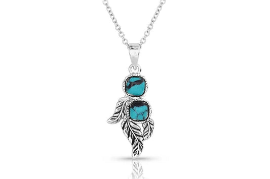 Montana Silversmith Whispering Winds Feather Turquoise Necklace
