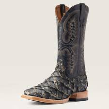 Men’s ARIAT deep water distress black piraruci/ ancient black