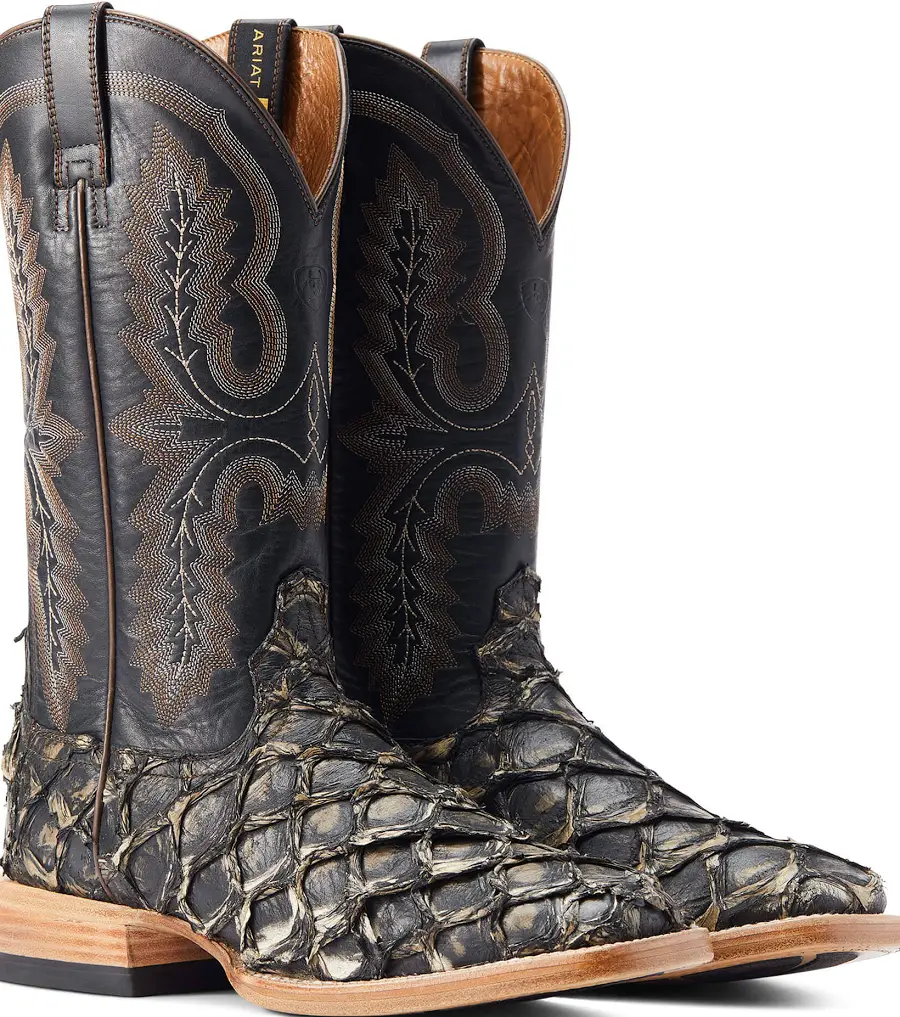 Men’s ARIAT deep water distress black piraruci/ ancient black