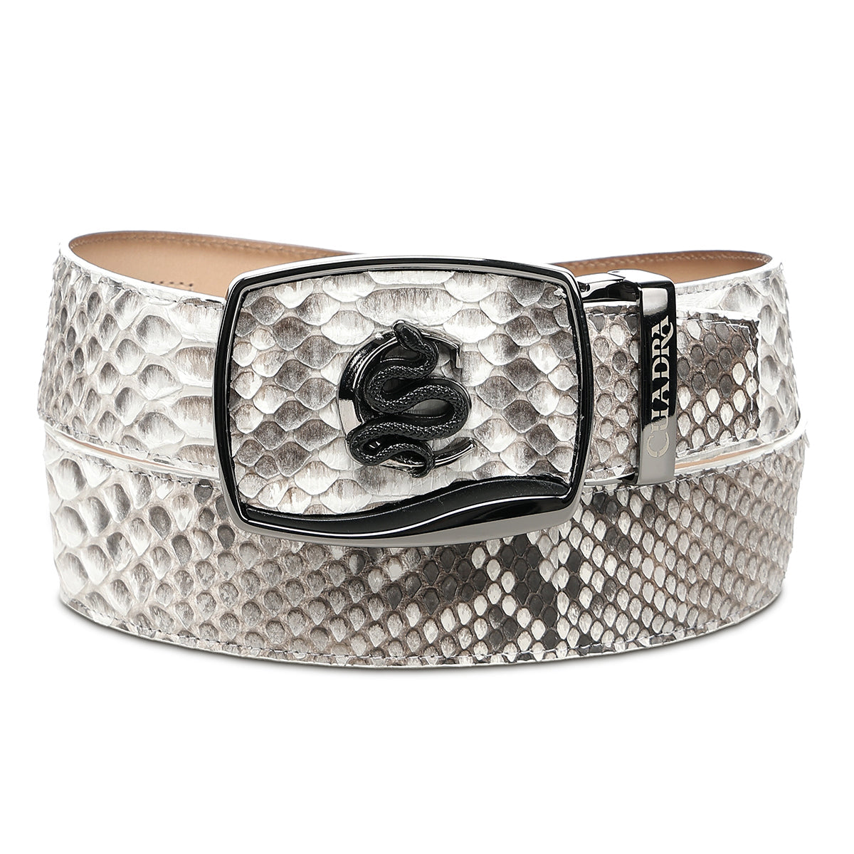 CUADRA BELT PYTHON BACK PLUNG NATURAL -BC482