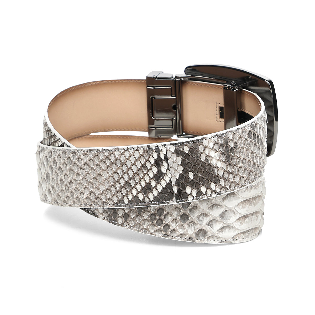 CUADRA BELT PYTHON BACK PLUNG NATURAL -BC482