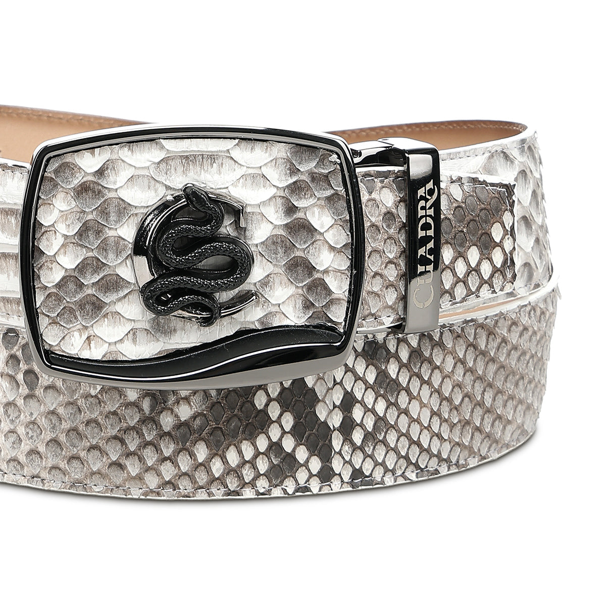 CUADRA BELT PYTHON BACK PLUNG NATURAL -BC482