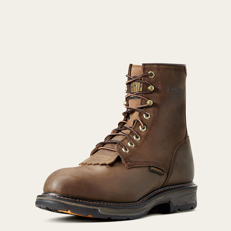 Ariat WorkHog 8-inch Waterproof Composite Toe Work Boot front three-quarter view