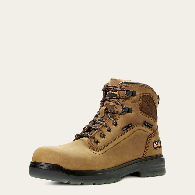 Ariat Turbo 6-inch Waterproof Carbon Toe Work Boot front three-quarter view