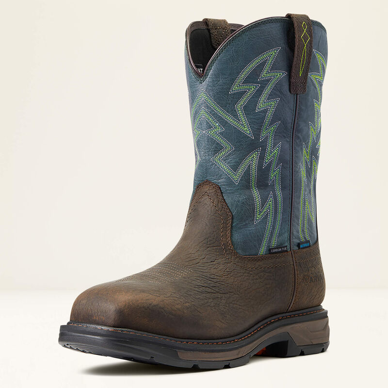 Ariat WorkHog XT BOA Waterproof Carbon Toe Work Boot front three-quarter view