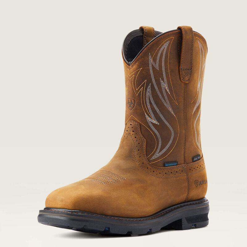 Ariat Sierra Shock Shield Waterproof Steel Toe Work Boot front three-quarter view
