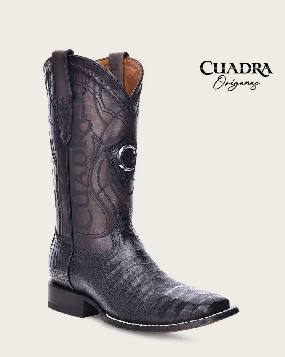 Cuadra CU678 Black Caiman Square Toe – official Cuadra photo 3