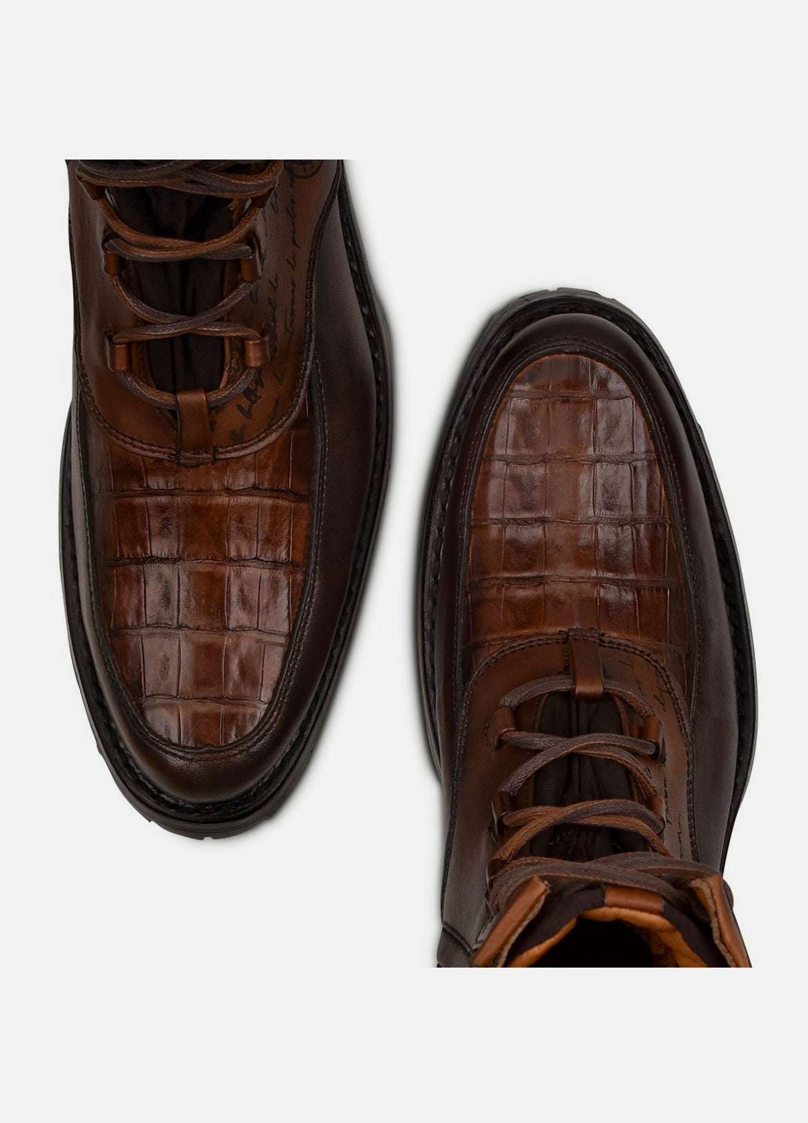 Cuadra CU496 genuine caiman leather and laser detailing