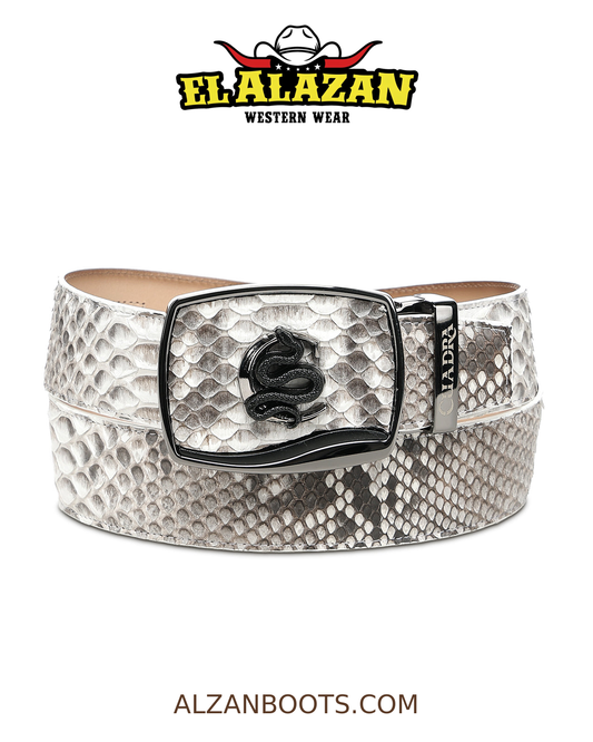 Cuadra exotic python belt in natural color at El Alazan Western Wear