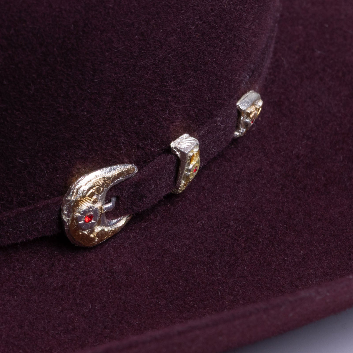 Larry Mahan 6X Real cowboy hat in Black Cherry – view 4
